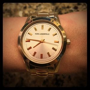 Karl Lagerfeld La Belle Stud Gold Women’s Watch